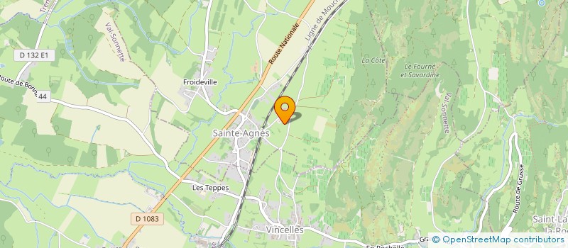 localisation de l'entreprise GAEC DE SAVARDINE à SAINTE-AGNES