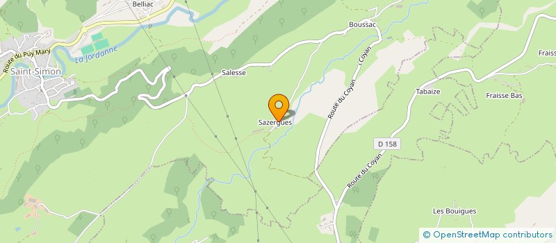 localisation de l'entreprise GAEC DE SAZERGUES à SAINT-SIMON