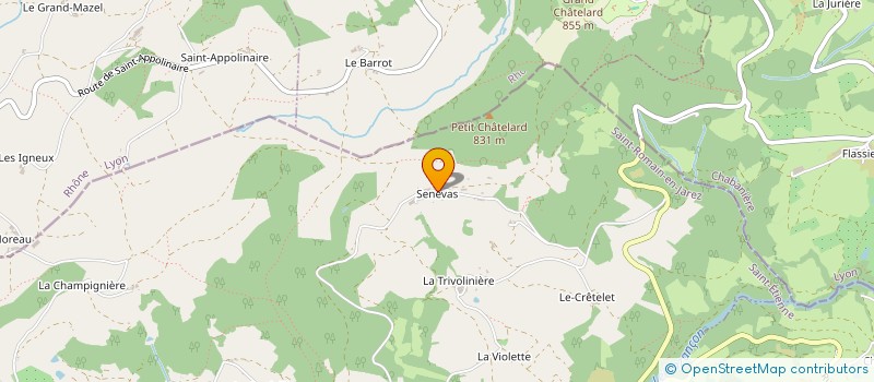 localisation de l'entreprise GAEC DE SENEVAS  SAINT-ROMAIN-EN-JAREZ