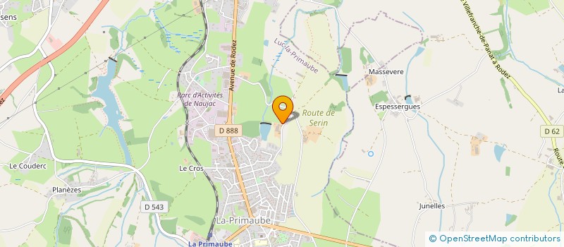 localisation de l'entreprise GAEC DE SERIN  LUC-LA-PRIMAUBE