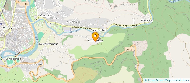 localisation de l'entreprise GAEC DE SERRE à MILLAU