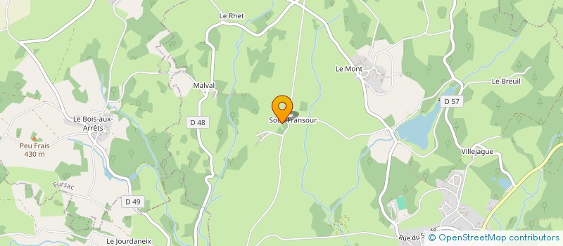 localisation de l'entreprise GAEC DE SOUS FRANCOUR à MARSAC