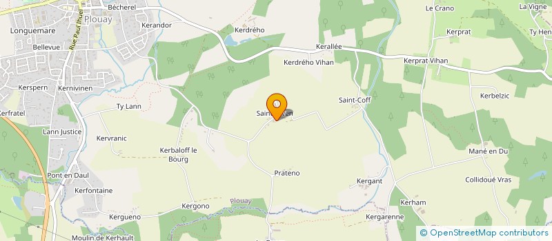 localisation de l'entreprise GAEC DE ST ERVEN à PLOUAY