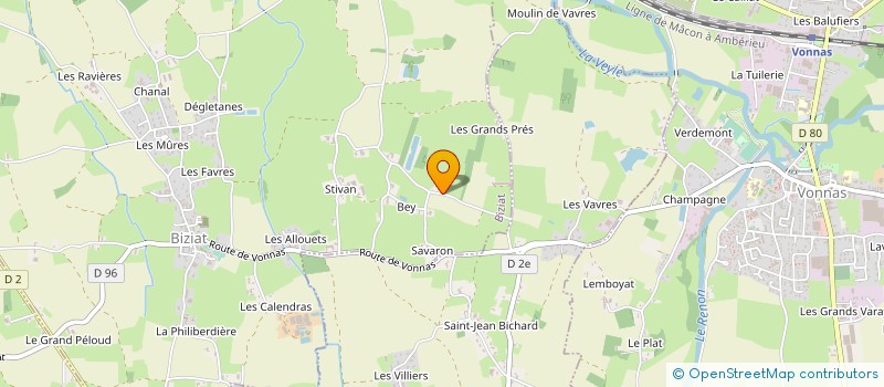 localisation de l'entreprise GAEC DE STIVAN à BIZIAT