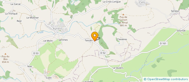 localisation de l'entreprise GAEC DE TANUES à AYRENS