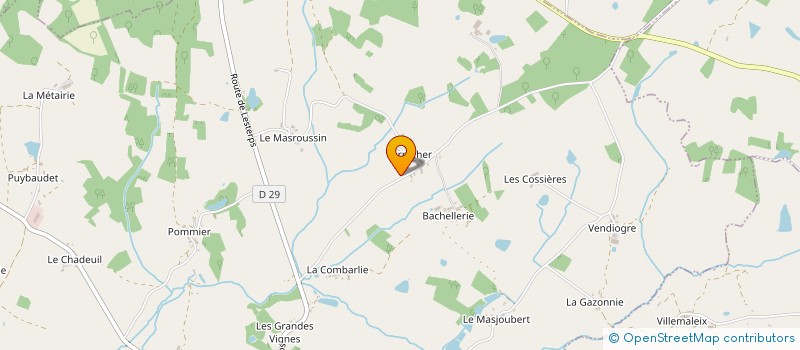 localisation de l'entreprise GAEC DE TERRACHER à SAULGOND
