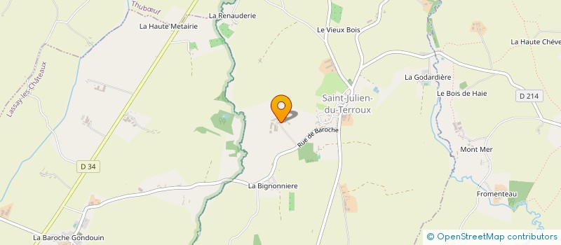localisation de l'entreprise GAEC DE TERROUX FLEURI à SAINT-JULIEN-DU-TERROUX