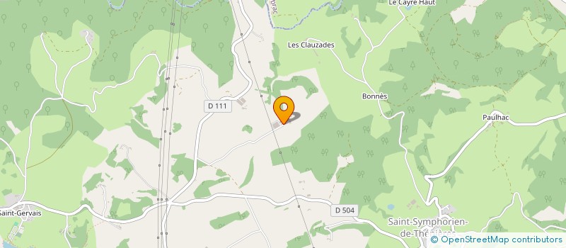 localisation de l'entreprise GAEC DE THENIERES  SAINT-SYMPHORIEN-DE-THENIERES