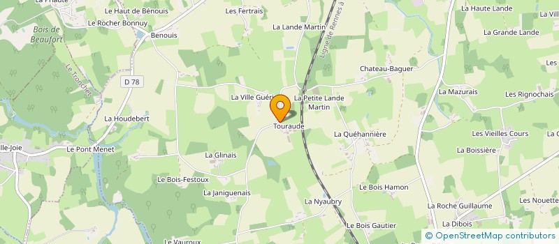 localisation de l'entreprise GAEC DE TOURAUDE  BAGUER-MORVAN