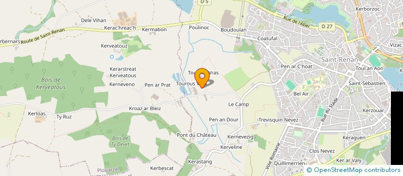 localisation de l'entreprise GAEC DE TOUROUS à SAINT RENAN