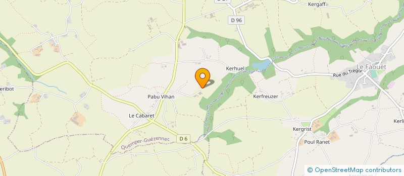 localisation de l'entreprise GAEC DE TRAOU JOLY à QUEMPER-GUEZENNEC