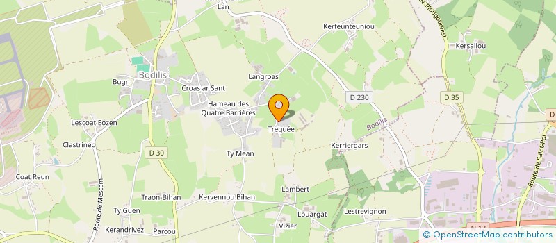 localisation de l'entreprise GAEC DE TREGUEE à BODILIS