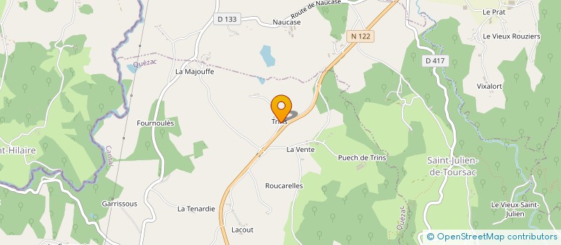 localisation de l'entreprise GAEC DE TRIN à QUEZAC