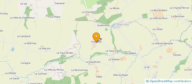 localisation de l'entreprise GAEC DE TRINGARAN  SAINT-MALON-SUR-MEL