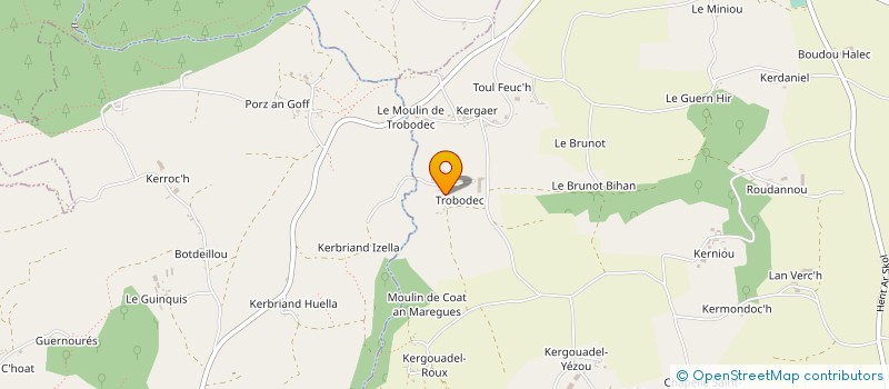 localisation de l'entreprise GAEC DE TROBODEC à GURUNHUEL