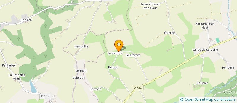 localisation de l'entreprise GAEC DE TY NESTOUR  LIGNOL