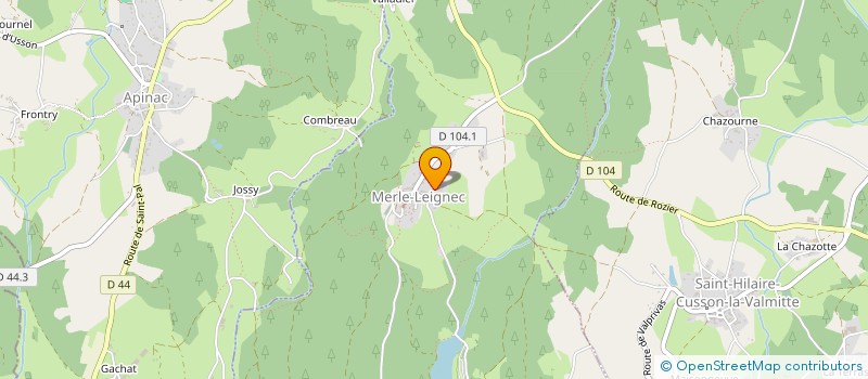 localisation de l'entreprise GAEC DE VACHERESSE à ST HILAIRE-CUSSON-VALMITTE