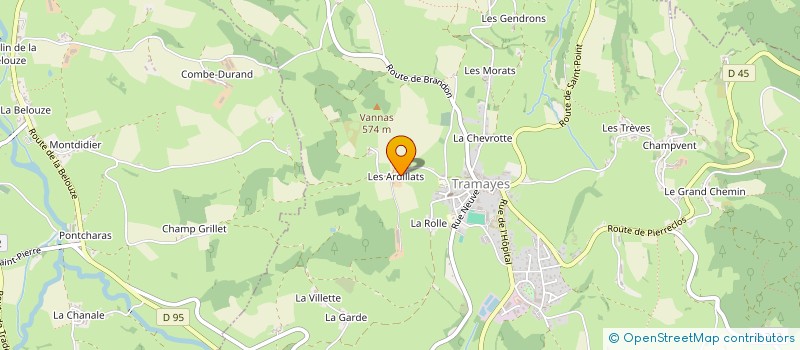 localisation de l'entreprise GAEC DE VANNAS à TRAMAYES