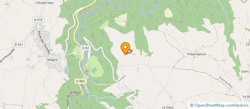 localisation de l'entreprise GAEC DE VAREILLES LE VIALA  COMPS-LA-GRAND-VILLE