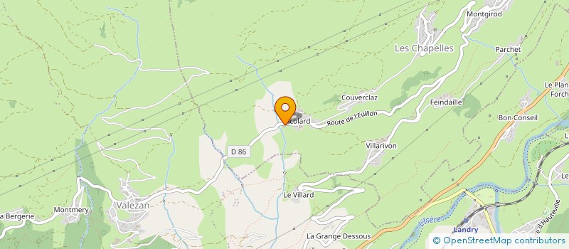 localisation de l'entreprise GAEC DE VAUGELLAZ à LES CHAPELLES