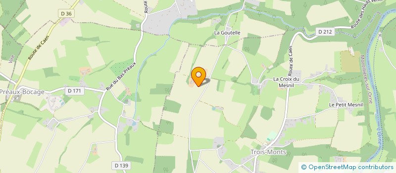localisation de l'entreprise GAEC DE VAUNOISE à MONTILLIERES-SUR-ORNE