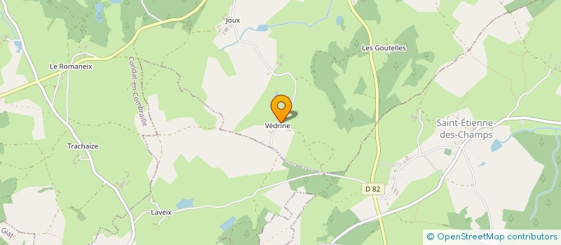 localisation de l'entreprise GAEC DE VEDRINE  CONDAT-EN-COMBRAILLE