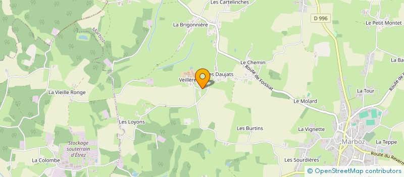 localisation de l'entreprise GAEC DE VEILLERE à MARBOZ
