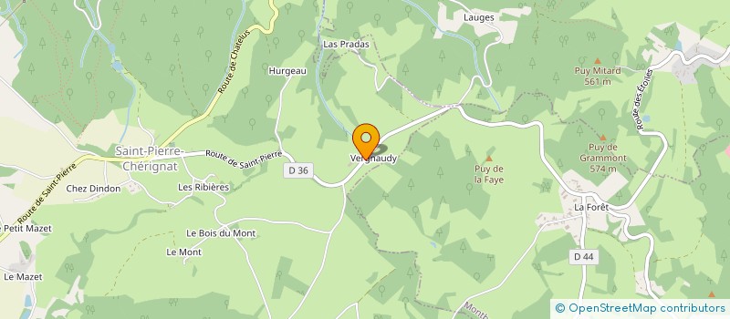 localisation de l'entreprise GAEC DE VERGNAUDY à SAINT-PIERRE-CHERIGNAT