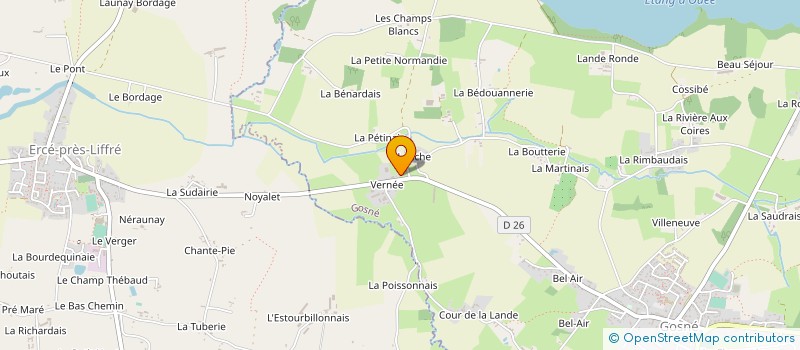 localisation de l'entreprise GAEC DE VERNEE à GOSNE
