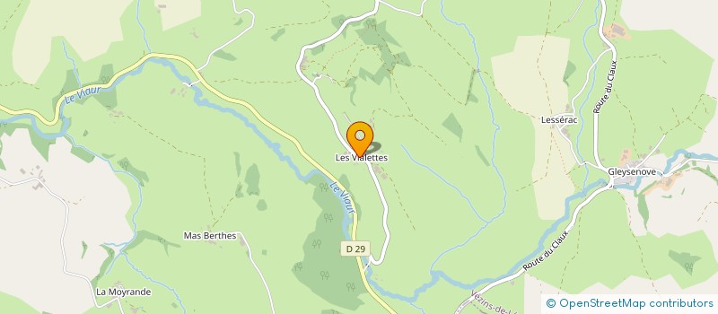 localisation de l'entreprise GAEC DE VIACLAU  VEZINS-DE-LEVEZOU