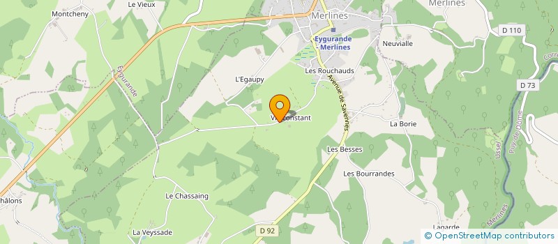 localisation de l'entreprise GAEC DE VIALCONSTANT à MERLINES