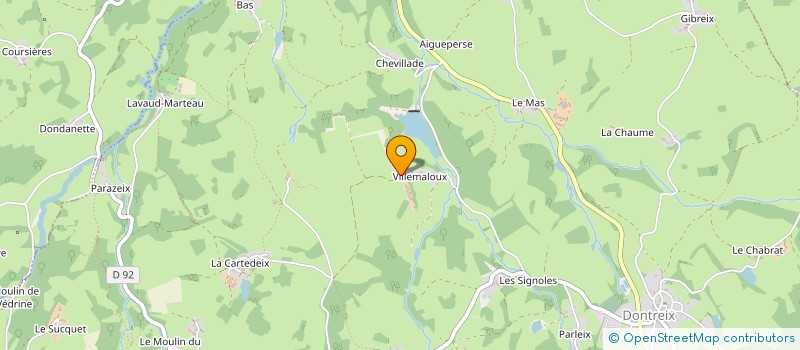 localisation de l'entreprise GAEC DE VILLEMALOUX à DONTREIX