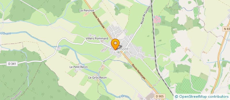 localisation de l'entreprise GAEC DE VILLERS POMMARD  TOURMONT