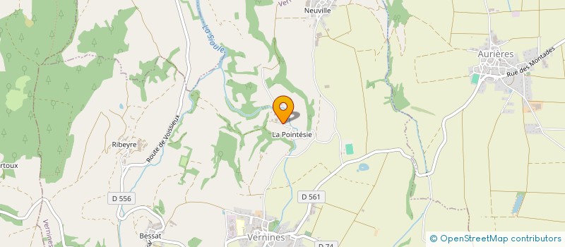 localisation de l'entreprise GAEC DE VOISSIEUX à VERNINES