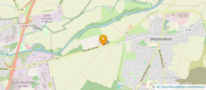 localisation de l'entreprise GAEC DE WITTELSHEIM  WITTELSHEIM