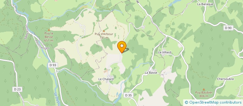 localisation de l'entreprise GAEC DEBORD  POUSSANGES