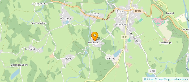 localisation de l'entreprise GAEC DECHAUME à AHUN
