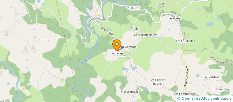 localisation de l'entreprise GAEC DELADRY  ORGNAC-SUR-VEZERE