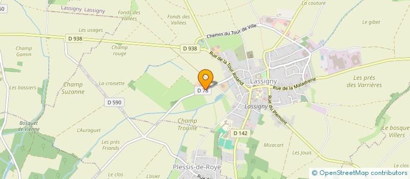 localisation de l'entreprise GAEC DELALEAU - LOIRE  LASSIGNY