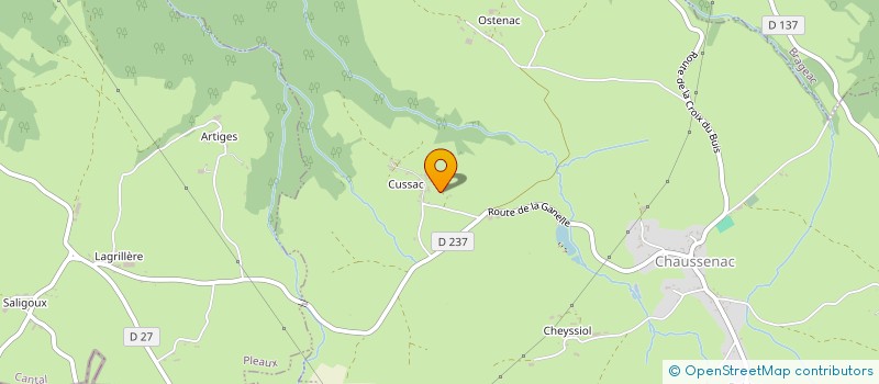 localisation de l'entreprise GAEC DELBOS à CHAUSSENAC