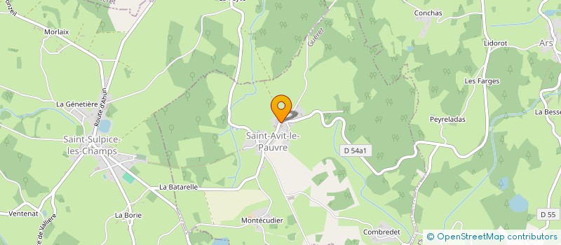 localisation de l'entreprise GAEC DEPATUREAUX à SAINT-AVIT-LE-PAUVRE