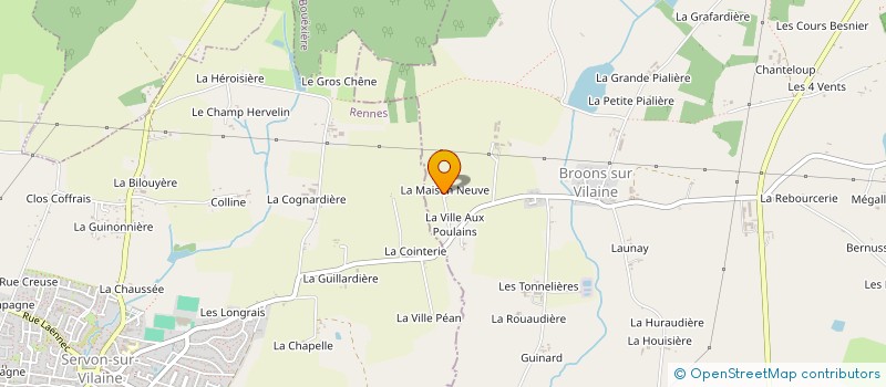 localisation de l'entreprise GAEC DES 2 L à CHATEAUBOURG