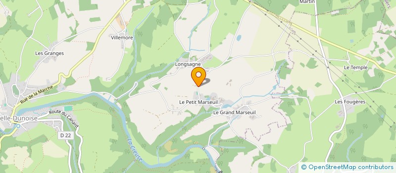 localisation de l'entreprise GAEC DES 2 RIVES à LA CELLE-DUNOISE