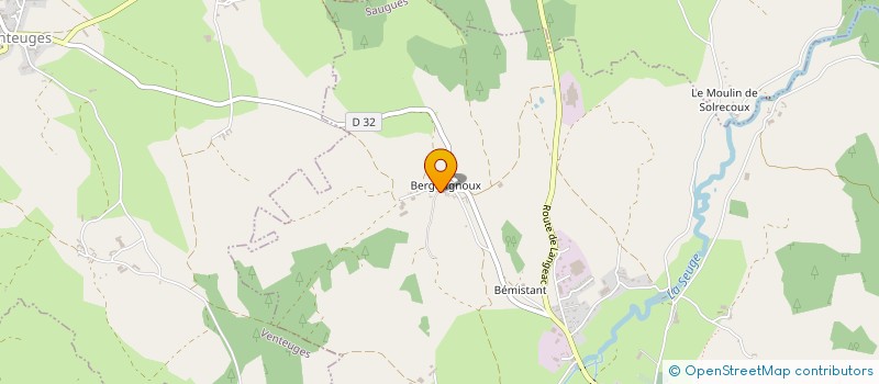 localisation de l'entreprise GAEC DES 2 TROUPEAUX à SAUGUES