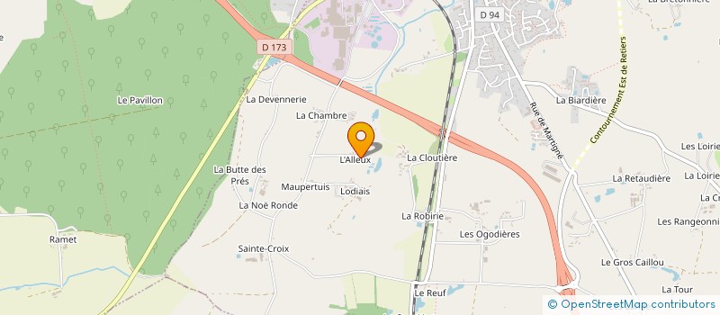 localisation de l'entreprise GAEC DES 3 FORETS  RETIERS