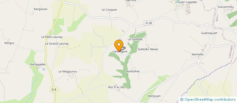 localisation de l'entreprise GAEC DES 3 HAMEAUX à LANRIVAIN