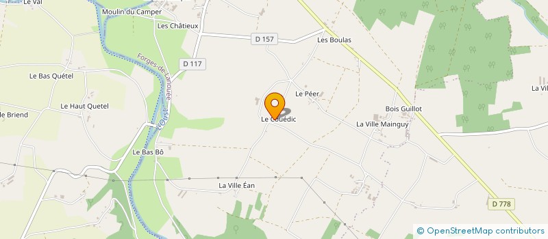 localisation de l'entreprise GAEC DES AJONCS à FORGES DE LANOUEE