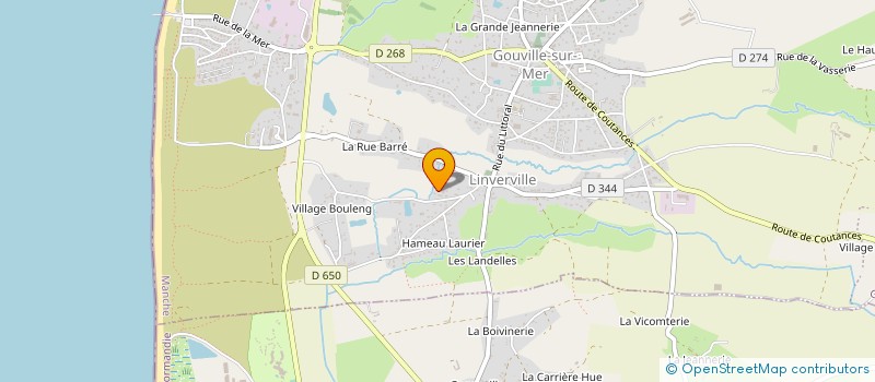 localisation de l'entreprise GAEC DES ALIZES  GOUVILLE-SUR-MER