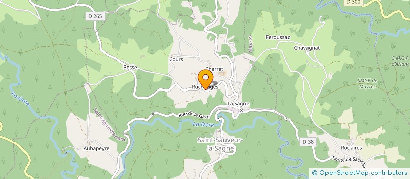 localisation de l'entreprise GAEC DES ANGES  SAINT-SAUVEUR-LA-SAGNE