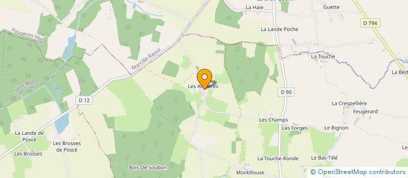 localisation de l'entreprise GAEC DES ARCHERES à SENS-DE-BRETAGNE